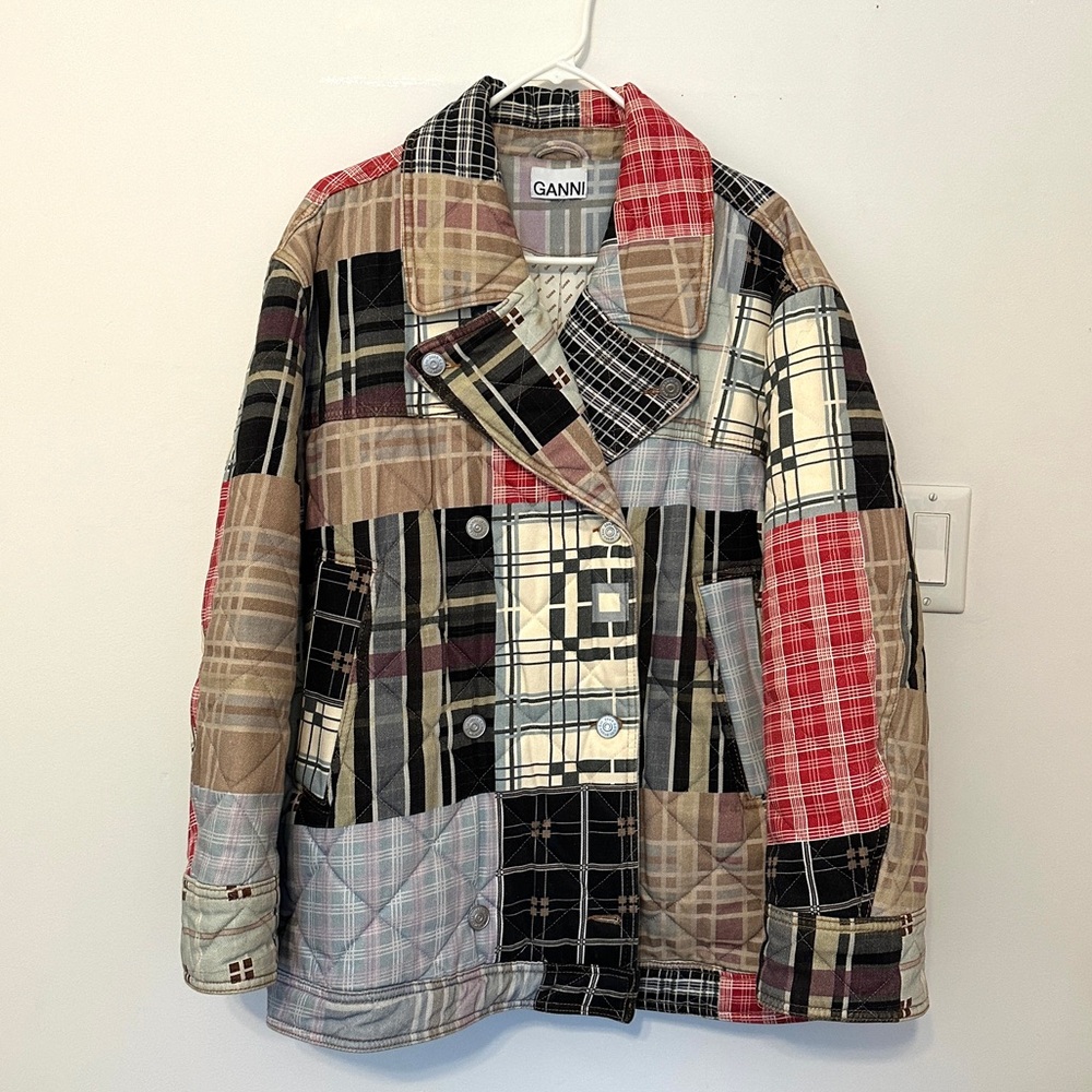 Ganni Oversized Patchwork Jacket - image 1